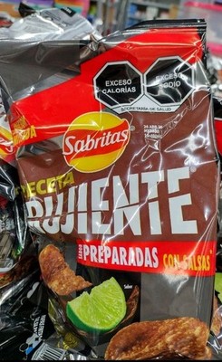 5X SABRITAS RECETA CRUJIENTE CON SALSA Y LIMON - 5 BAGS OF 41g EACH - FREE SHIP