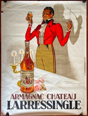 Poster ARMAGNAC CHATEAU LARRESSINGLE Henry Le Monnier 120x160cm 1938