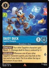 Daisy Duck Sapphire Champion 158/204 Whispers in the Well Disney Lorcana 001873