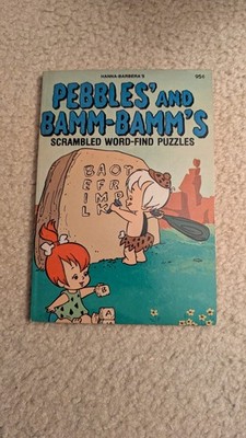 1976 The Flintstones Pebbles and Bamm Bamm s Scrambled Word Find Puzzles Book