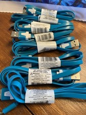 Wireless Gear, 3 Foot Micro USB Flat Cable, 8 Pack, Teal BL1435