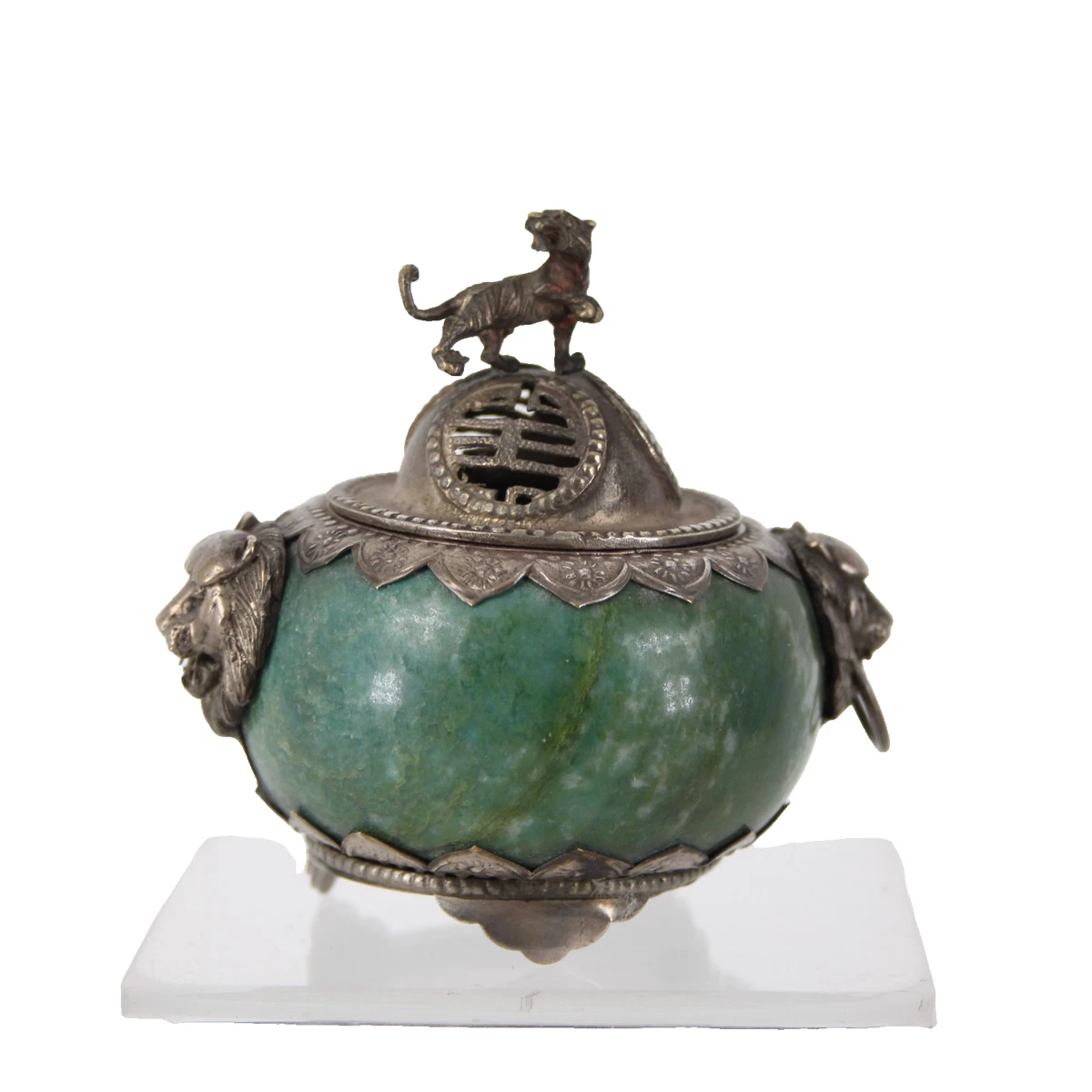 银色玉石古董中国香炉| eBay