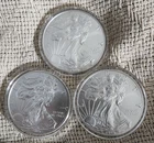 U.S. Mint 2019 American Silver Eagle 1 oz .999 Silver (Lot of 3)