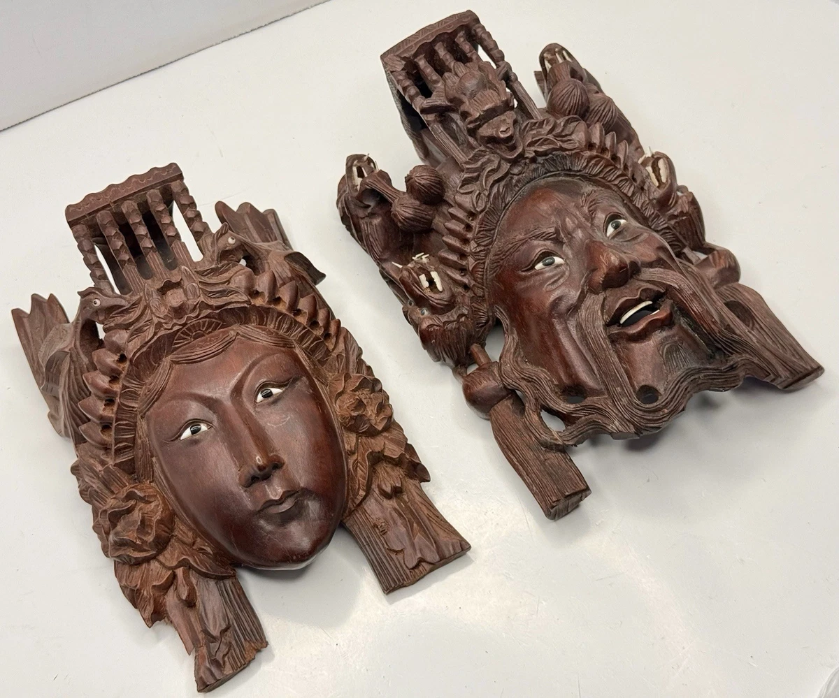 清朝の儀式用仮面、関羽、アンティーク 中国古董面具| eBay