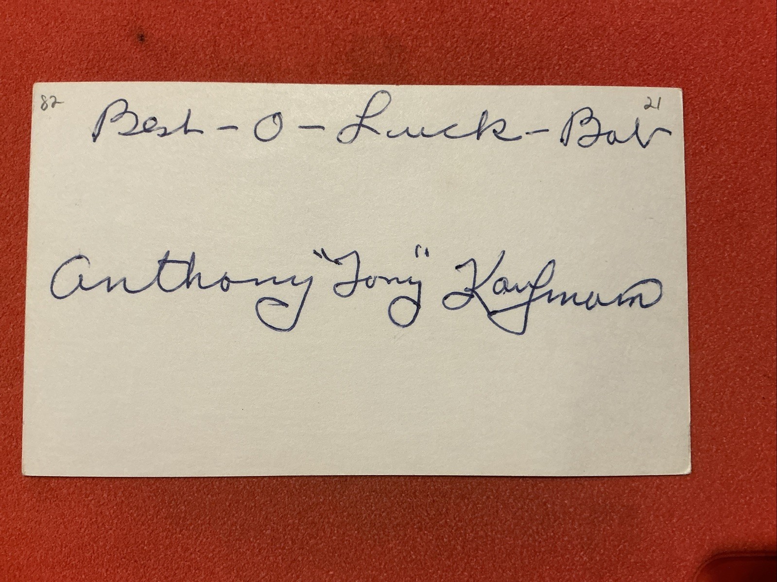 Tony Kaufmanmlb: 1921 Chicago Cubs Rare Autograph