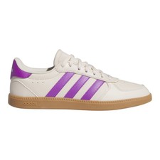 adidas Breaknet Sleek Lace Up Womens Off White, Purple Sneakers Casual Shoes IH