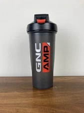 Blender Bottle GNC AMP 28 Ounces Black/White/Orange/Grey Color Way Pre Owned