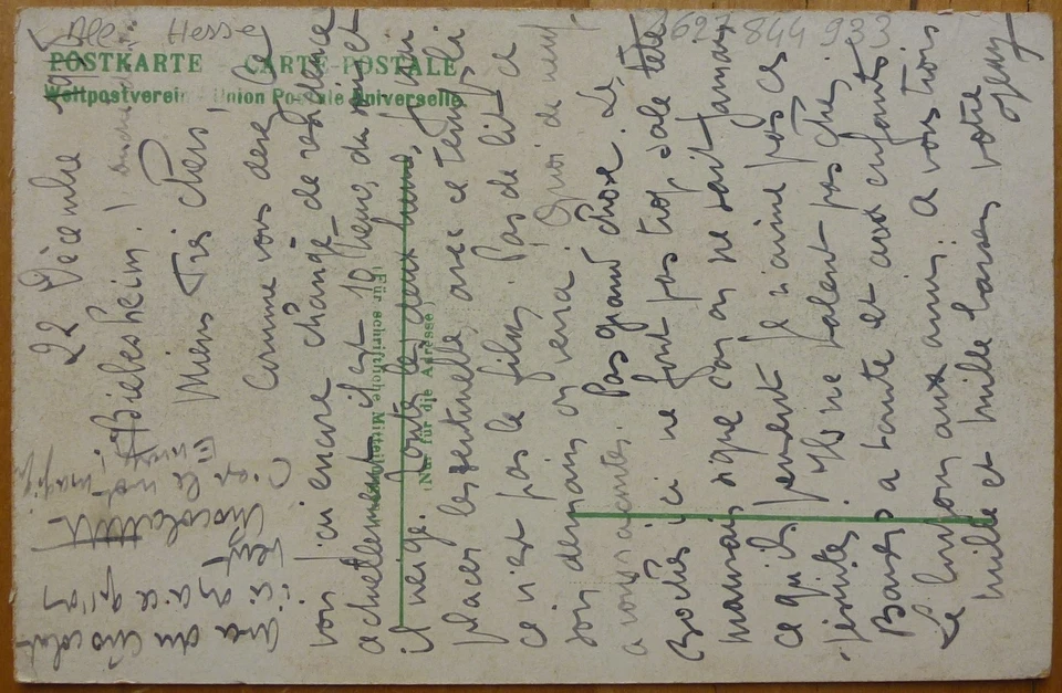 Gruss aus Biebesheim Gasthof Bahnhof 1918 Rhein Groß-Gerau Riedstadt Griesheim - Bild 2 von 2
