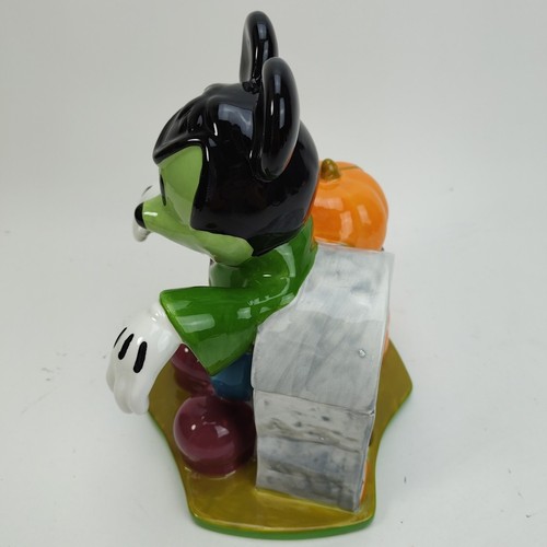 Disney Mickey Mouse Frankenstein Halloween Ceramic Candy Cookie Jar Hand Painted - Picture 10 of 24