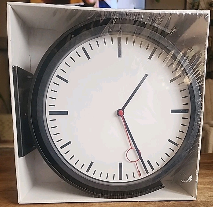 IKEA BISSING double-sided clock wall clock Black 28cm