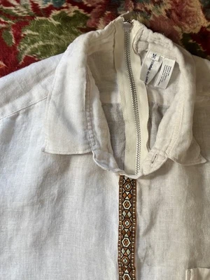 Chemise vintage Comme des Garçons – Lin blanc, coupe oversize - Photo 1/4