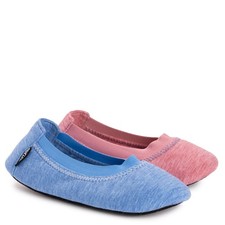 MUK LUKS 2-Pack Travel Ballerina Set Women's Slipper