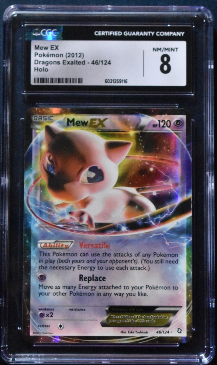 Mew EX 46/124 Holo – Dragons Exalted 2012 Pokémon Card CGC 8 NM+