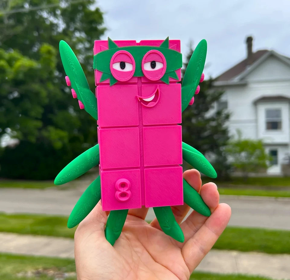 3D Octonaughty Numberblock - Изображение 2 из 3