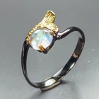 Unique ring Natural Moonstone Ring 925 Sterling Silver Size 7.75 /R472434