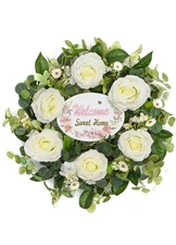 Eucalyptus Wreath for Front Door Outside, Spring&Summer Front Door Wreaths