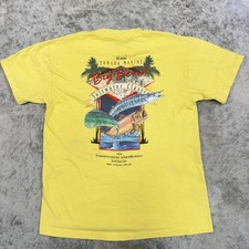 Vintage Yamaha Marine Shirt Mens Medium Big Bend Saltwater Classic Fishing 90s