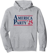 Party Est 2025 American Patriotic USA Flag America Unisex Sudadera con Capucha