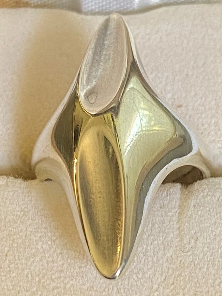 Vintage Georg Jensen SterlingSilver Ring#128 Henning Koppel Size US6 16.5mm L1/2 Foto 2 de 4