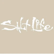 Salt Life Decal Approximately 11.75" Wide X 3.75" Tall - White