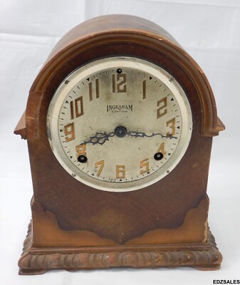 Ingraham Eight-Day Vintage Bristol Conn. Mantel Clock