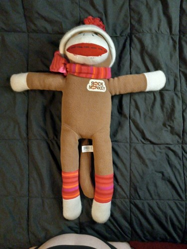 Large Sock Monkey Plush