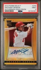 2013 Panini Select Gold Prizm 04/25 Anthony Rendon #249 Rookie Auto PSA 9 MINT