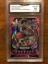  2020 Prizm Draft Picks James Wiseman #82 Pink Ice Prizm Rookie RC GMA 10 Gem
