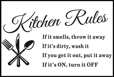 Holzschild 20x30  Kitchen Rules Küche Regeln  Wand Deko Bar Kneipe Cafe Sammler