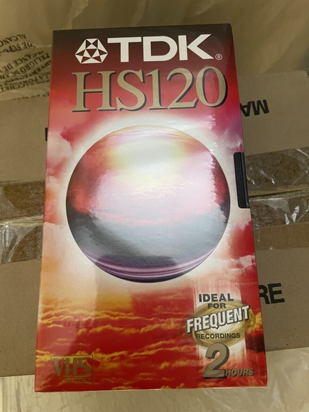 Pack Cinta VHS Vírgen  X12 VHS  TDK E- 120HSEN Casette Precintadas