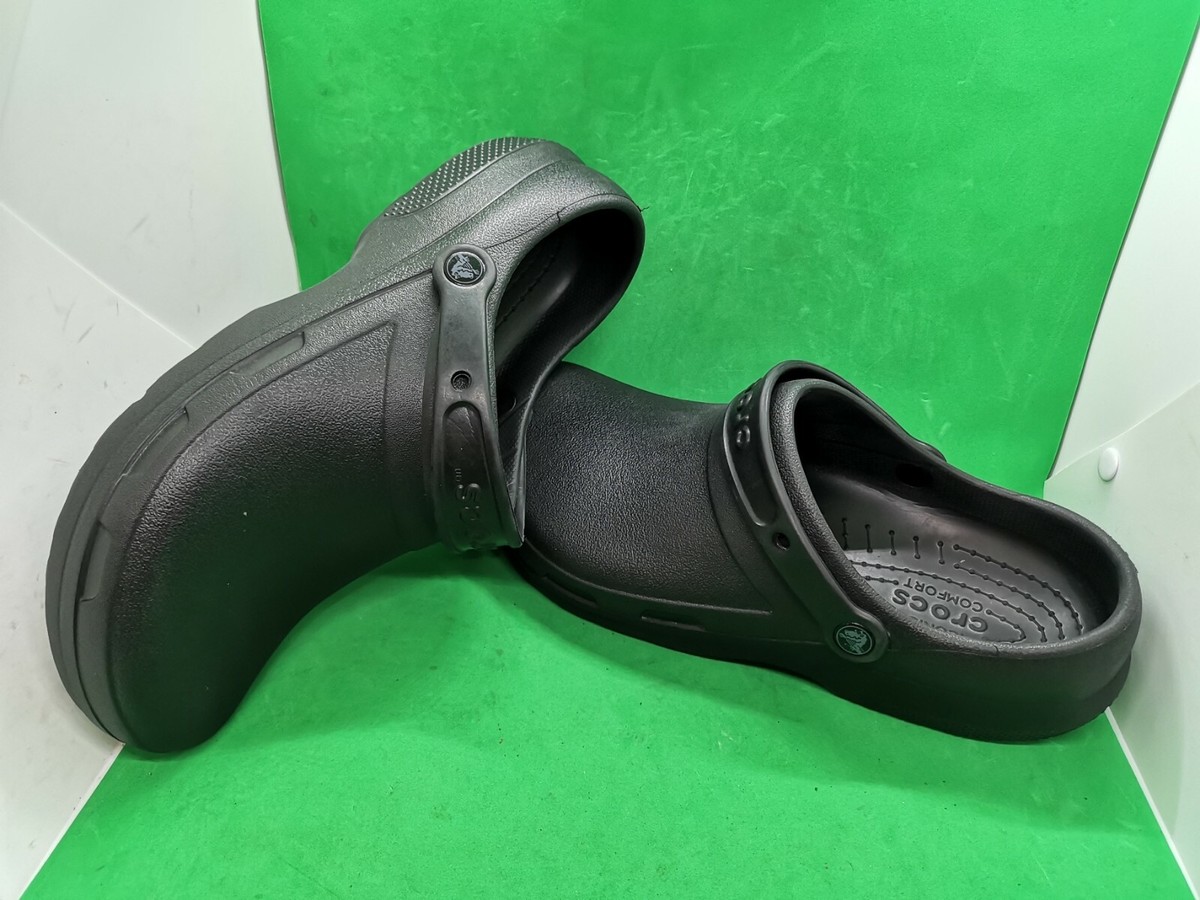 Crocs Iconic Comfort Black Silnon Mule Black Mens Size 11 Iconic Crocs Comfort Size 9 Black “Kelli” Slip On Fla… - Gem main image 3