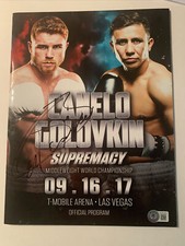 Canelo Alvarez v Gennadiy “GGG” Golovkin 1, 2017 Program Signed by Canelo; BAS