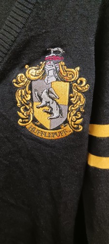 Harry Potter Womens Hufflepuff House Open Front Cardigan Knit Sweater - Picture 3 of 5