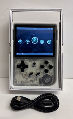 Open box Anbernic RG35XX Retro Handheld Game Console 3.5'' Screen 64GB Tran White