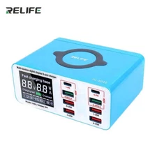 RELIFE RL-304S 1+8 Multifunctional Digital Display 8 port Charger for IP/HW/VI/O