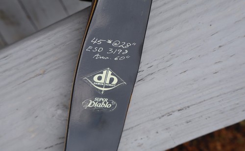 Damon Howatt Super Diablo Recurve Bow 45# Amo 60" ESO. 3198 W/Stabilizer