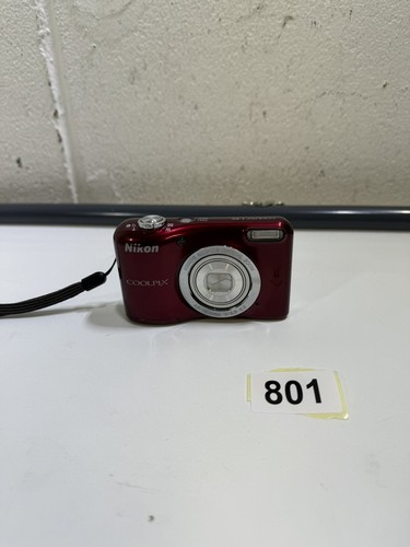 Nikon Digital Camera Coolpix L29 16.1MP Red Spare Or Repair #884