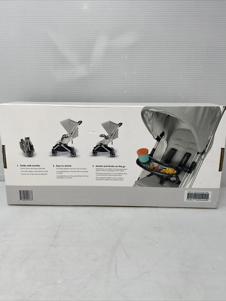 Bandeja de aperitivos transparente para cochecito UPPAbaby Minu/Minu V2 nueva sellada Foto 3 de 4