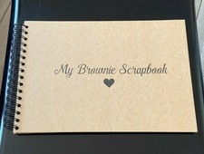 Girl Guiding Unique Specially Made My Brownie Scrapbook Black Pages Gift Collect