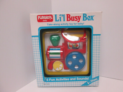 Vintage Playskool Baby Lil Busy Box Train Take Along Activity Toy 1988 NEW 32245059475 | eBay
