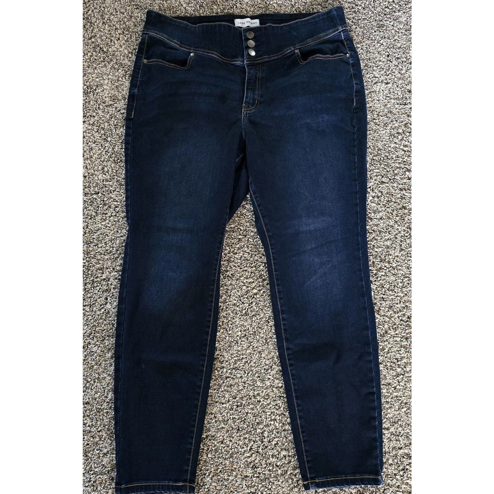 Lane Bryant Jeans Women's 18 Blue Dark Wash High-Rise Jegging Denim Pants
