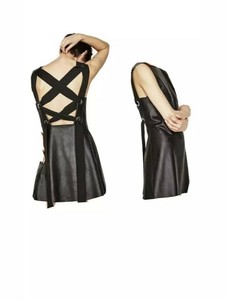 zara leather look dress