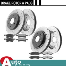 8X Front Rear Rotors And Brake Pads for Chevy...