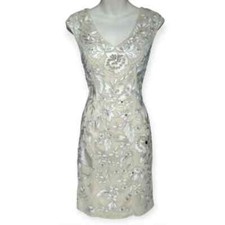 Sue Wong Nocturne Beaded Embroidered Cocktail Dress Sz. 4