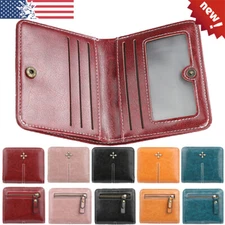 Women Small Wallet Bifold Leather Mini Purse Credit Card Holder Card Slot Pocket