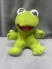 Vintage Baby Kermit the Frog 8  Plush Jim Henson Muppets Stuffed Animal 1987 Tag