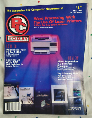 PC Today Magazine For Computer Newcomers May 1989 Issue 5 Vol. 3 ST2
