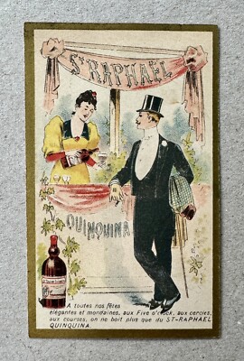 Éventail Ancien St Raphael Quinquina Années 1930 - Illustration Charles Loupot, Original, Occasion Rare