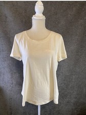 Charter Club Intimates Women s Crew Neck Knit Pajama Shirt Antique White Large