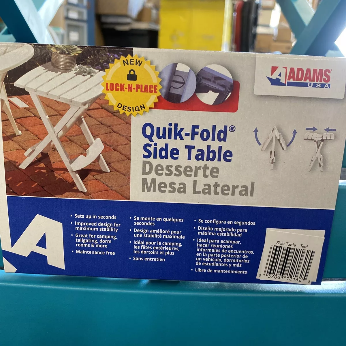 Adams quik fold side table online